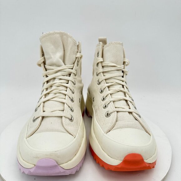 Converse Run Star Hike Hi Women Size 10 A01583C Embroidered Floral Platform Shoe - Picture 2 of 11